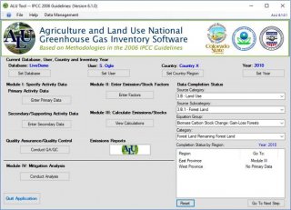 Agriculture and Land Use (ALU) Software Screenshot