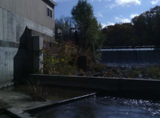 Water flow from Pownal Dam