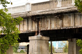 Crumbling bridge