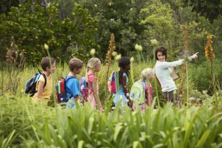 Kids playing outdoors