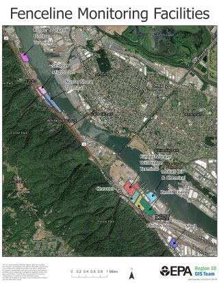 Aerial photo showing boundaries of CEI Hub facilities.