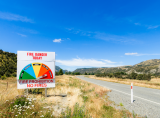 Photo showing a fire danger level sign