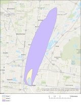 image of EPA study showing the measured area of contamination after a disaster